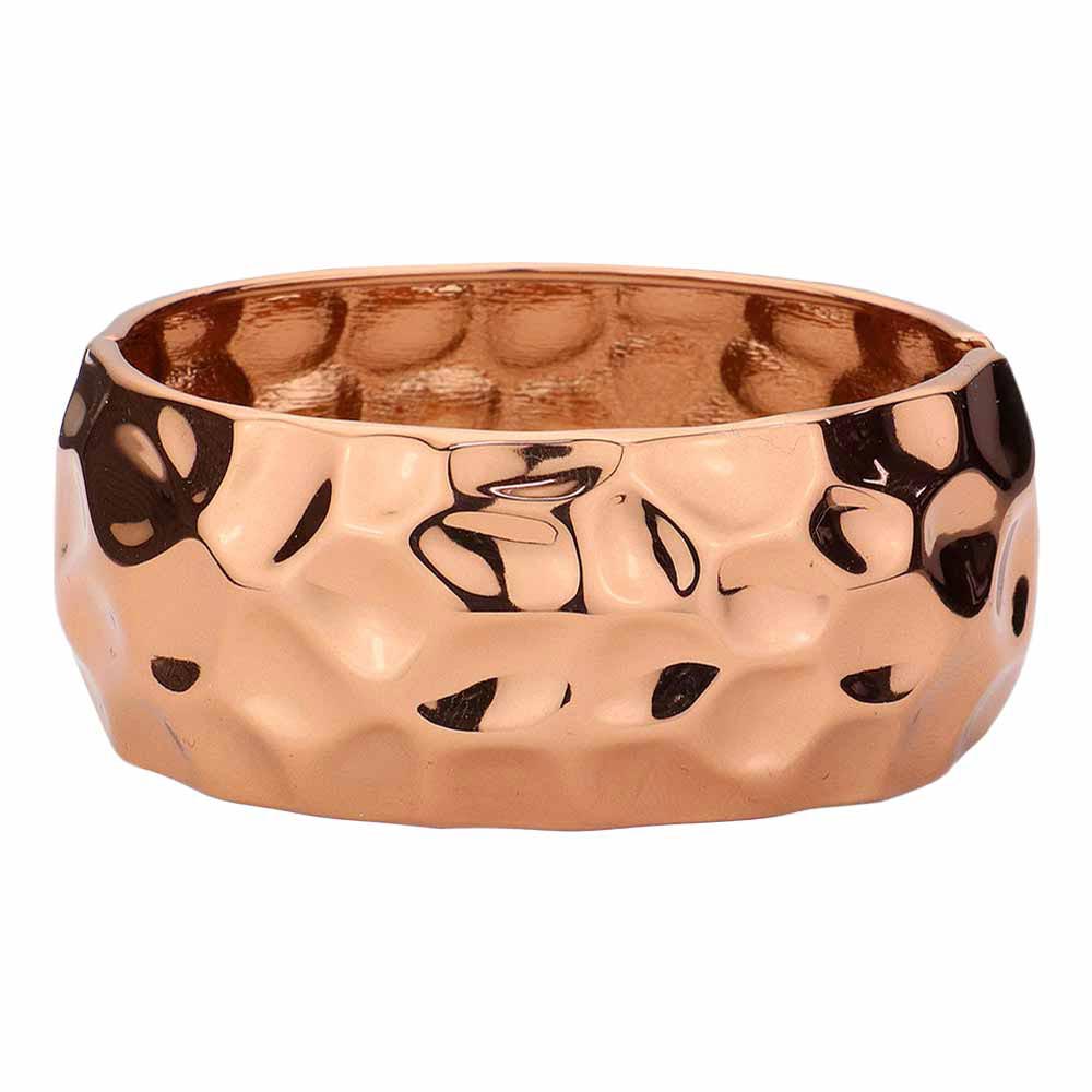 Hammered Metal Hinged Bracelet
