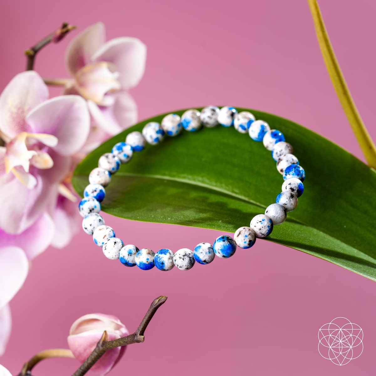 Pulsera de piedra K2 rara de aventura espiritual | 6mm