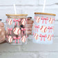 Coquette Baseball Glass Cups