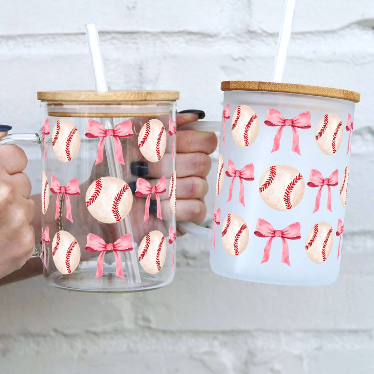 Coquette Baseball Glass Cups
