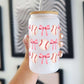 Coquette Baseball Glass Cups