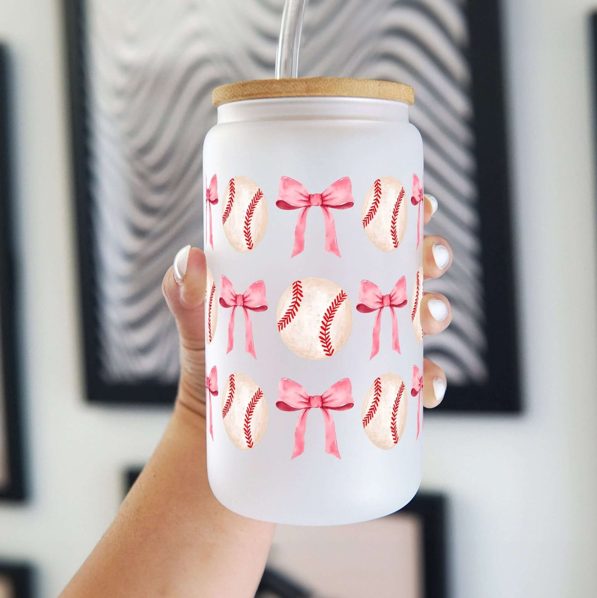 Coquette Baseball Glass Cups