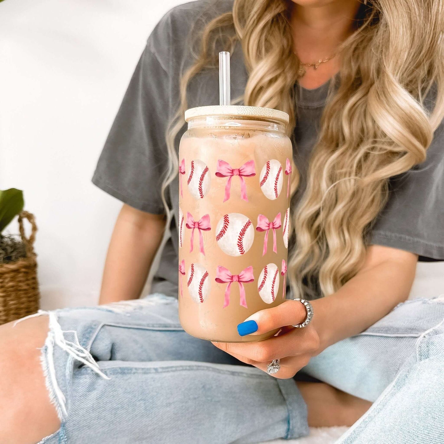 Coquette Baseball Glass Cups