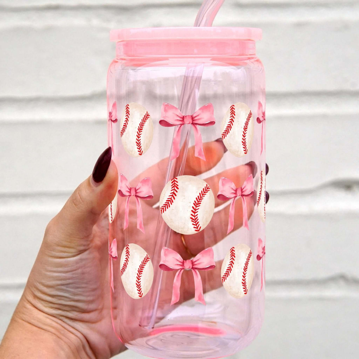 Coquette Baseball Glass Cups