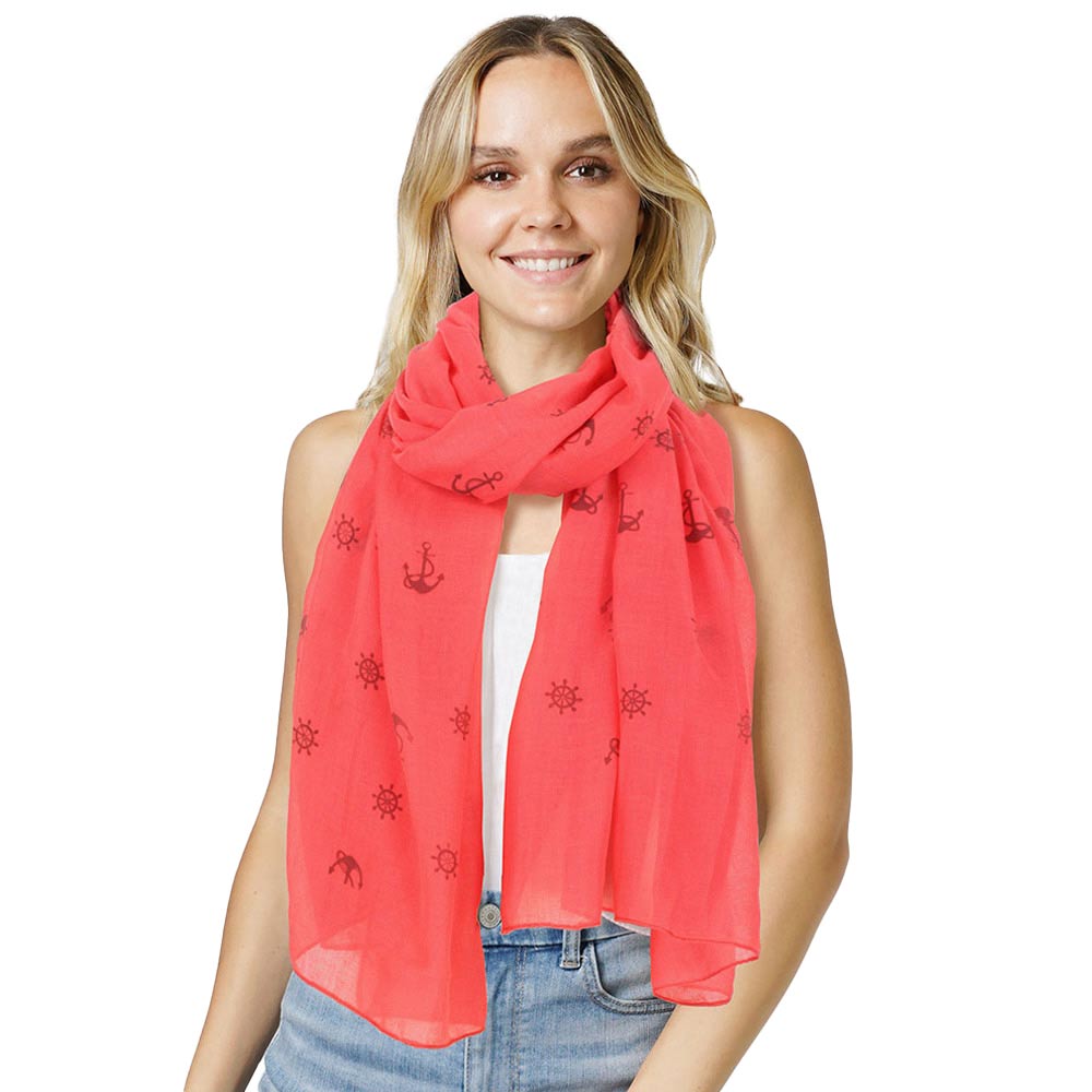 Anchor Patterned Scarf