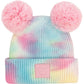 C.C Tie Dye Baby Beanie C.C Rubber Patch Double Yarn Pom