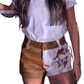 Women's Hair-On Cowhide Shorts – Pony Hair Texture