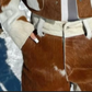 Men's Cowhide Pants – Hair-On Pony Hair with Cow Print