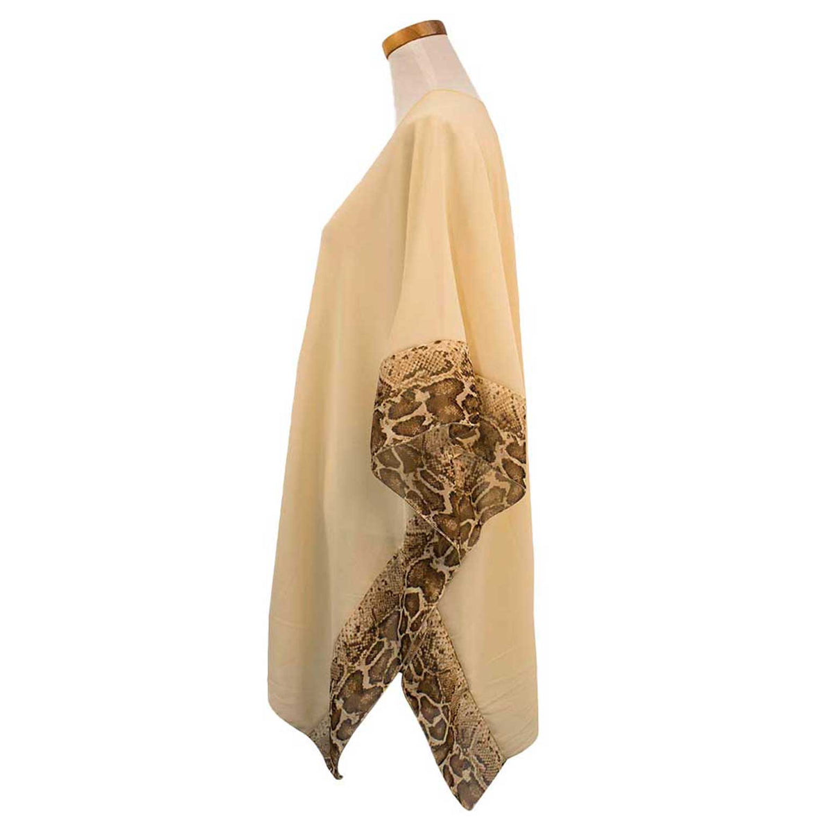 Animal Border Chiffon Kimono Poncho