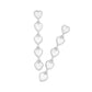 Pearl Heart Pendant Link Dropdown Earrings