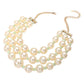 Triple Layered Chunky Pearl Necklace