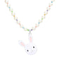 Enamel Easter Bunny Pendant Pearl Necklace