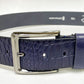 Maurice Crocodile Leather Belt - Navy