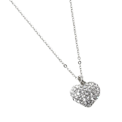 Crystal Pave Heart Pendant Necklace