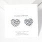 Crystal Pave Heart Stud Earrings