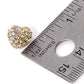 Crystal Paved Heart Stud Earrings