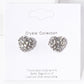 Crystal Paved Heart Stud Earrings