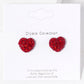 Crystal Paved Heart Stud Earrings