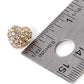 Crystal Paved Heart Stud Earrings