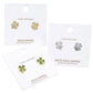 Cubic Zirconia Clover Stud Earrings