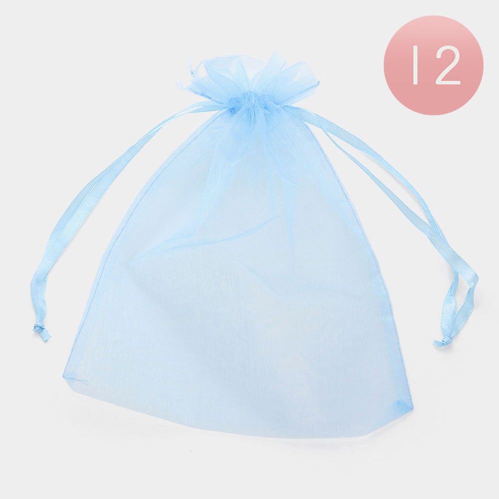 12PCS - Organza Drawstring Gift Bags