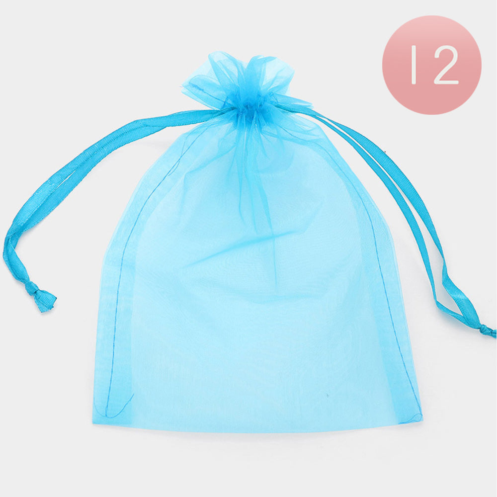 12PCS - Organza Drawstring Gift Bags