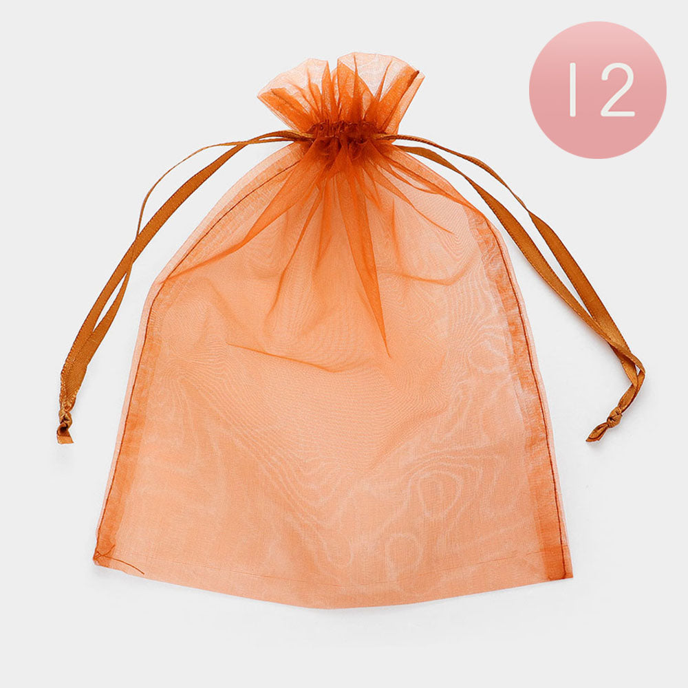 12PCS - Organza Drawstring Gift Bags