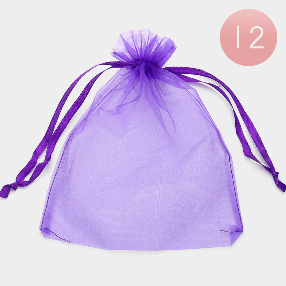 12PCS - Organza Drawstring Gift Bags