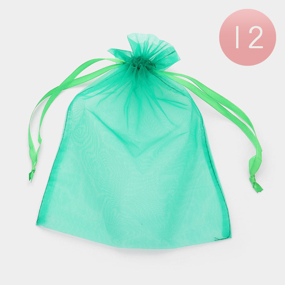 12PCS - Organza Drawstring Gift Bags