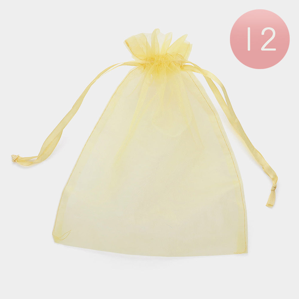 12PCS - Organza Drawstring Gift Bags
