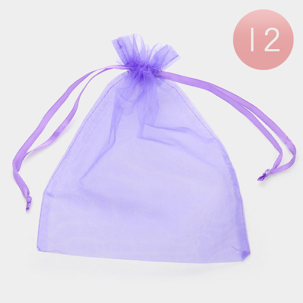 12PCS - Organza Drawstring Gift Bags