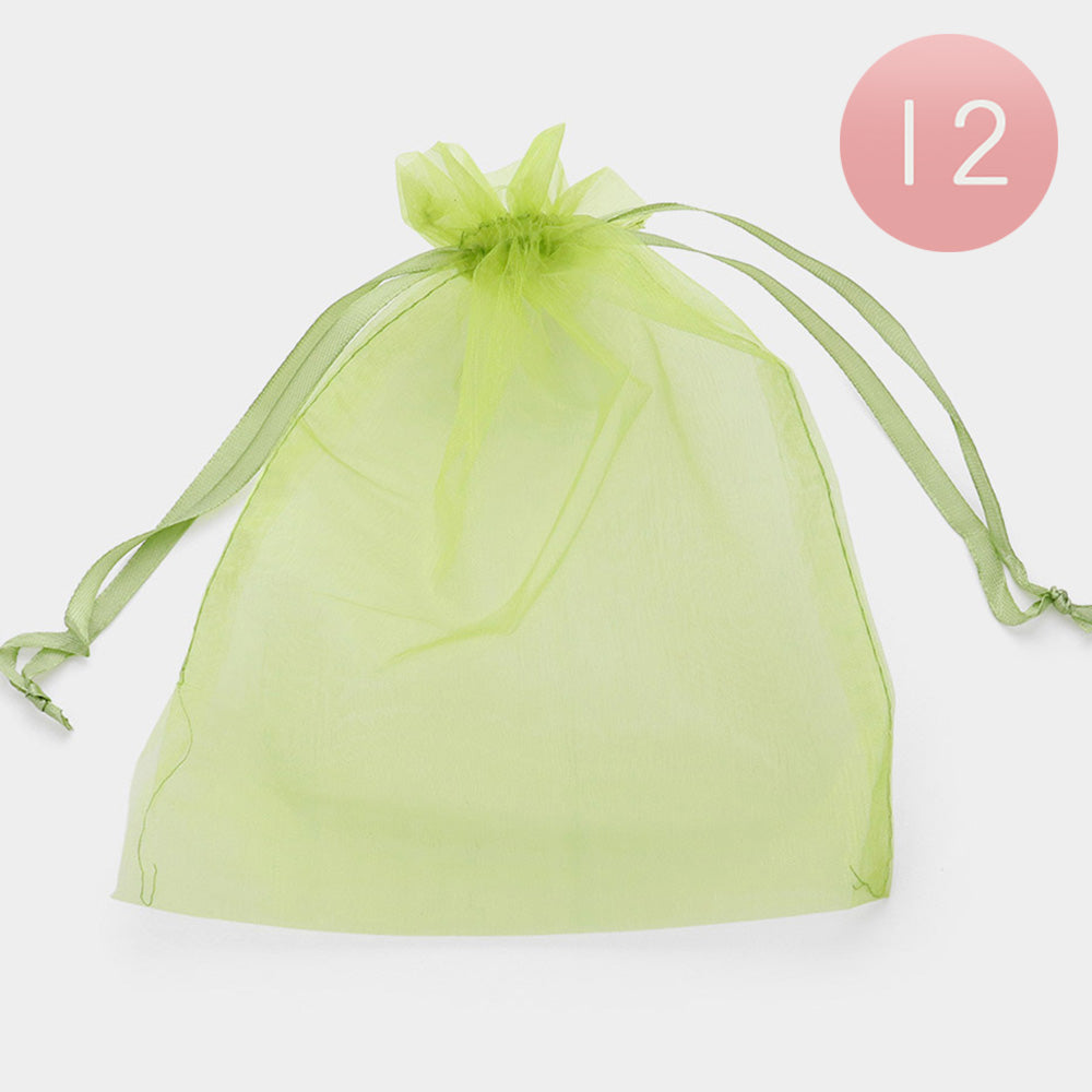 12PCS - Organza Drawstring Gift Bags