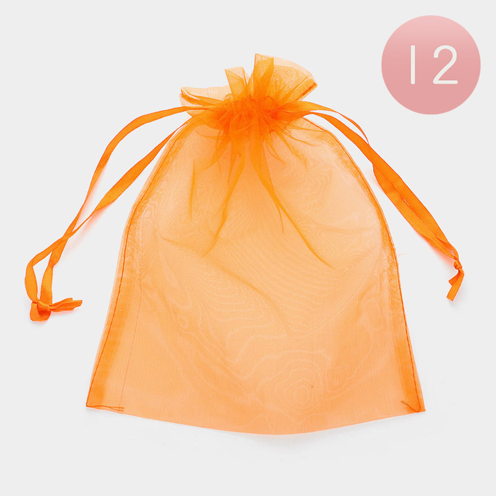 12PCS - Organza Drawstring Gift Bags