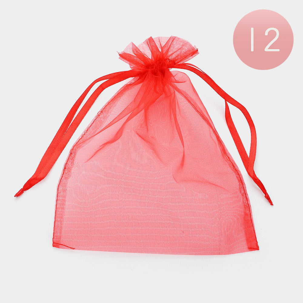 12PCS - Organza Drawstring Gift Bags