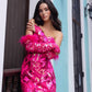 Nox Anabel D1269 Detachable Long Sleeves Floral Sequin Mermaid Gown