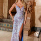 Vestido largo de lentejuelas radiantes con semicola Nox Anabel D1574