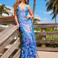 Vestido largo de lentejuelas radiantes con semicola Nox Anabel D1574