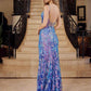Nox Anabel D1574 Radiant Full Sequin Long Prom Dress with Semi Train