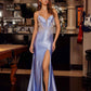 Nox Anabel D1760 Vestido de gala con escote en V pronunciado y apliques de lentejuelas