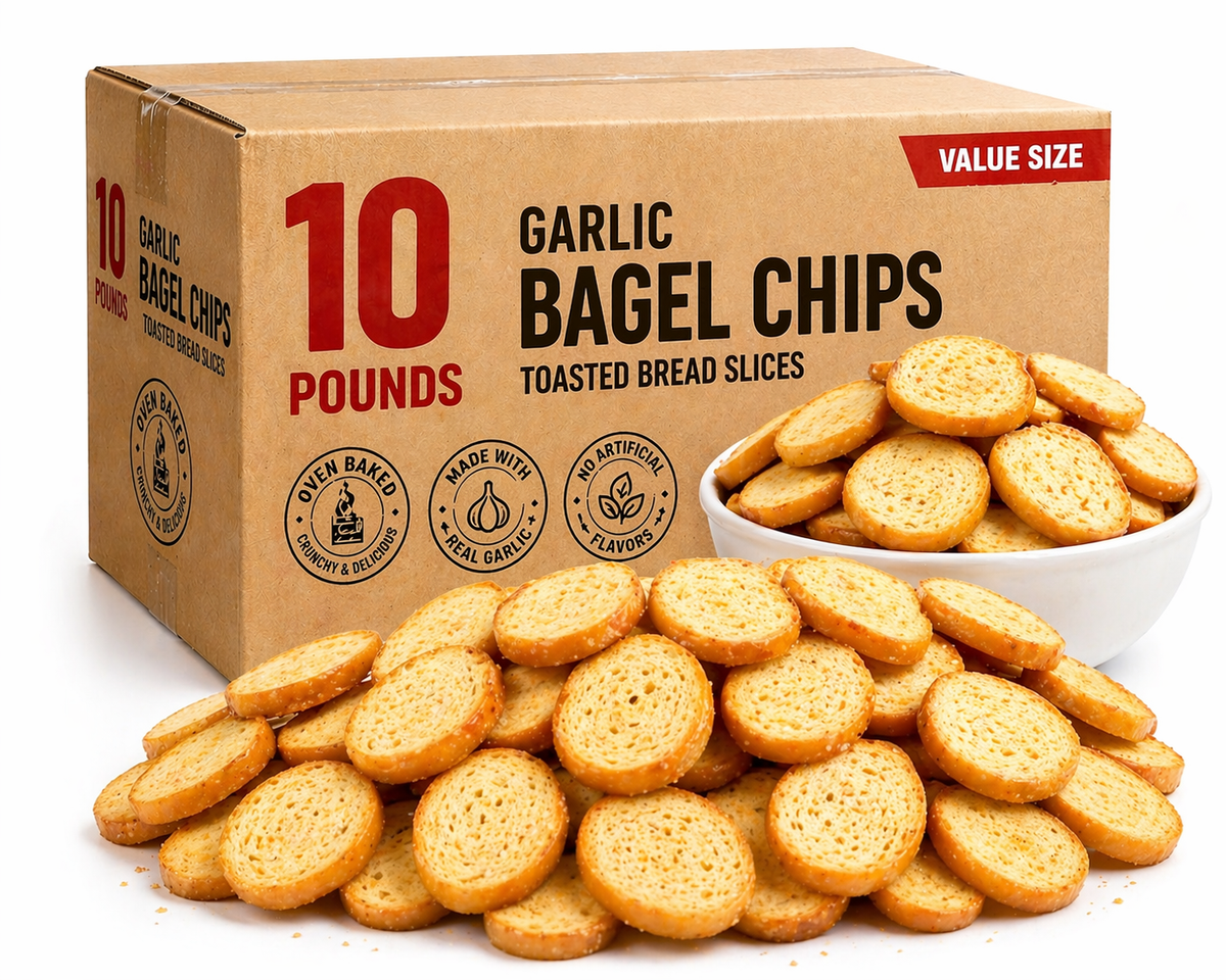 Garlic Bagel Chips – Bulk