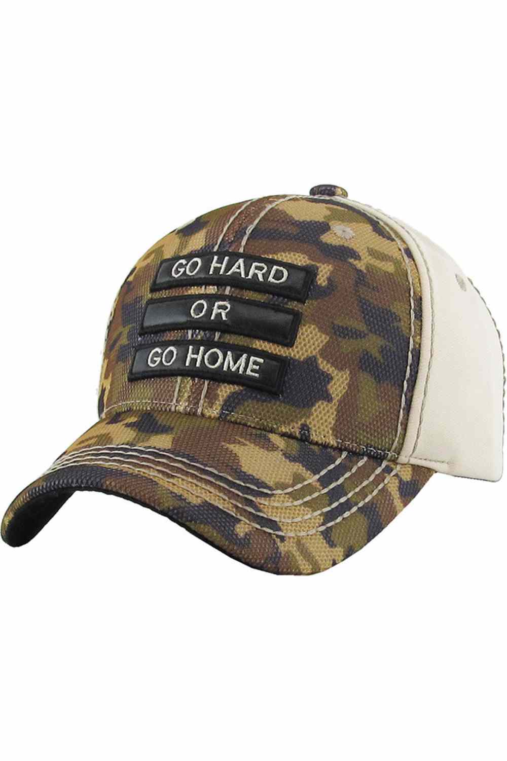 GORRA DE BÉISBOL VINTAGE "GO HARD OR GO HOME"