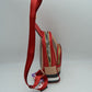 Panelled Sling Bag with Metallic Bee Accent
