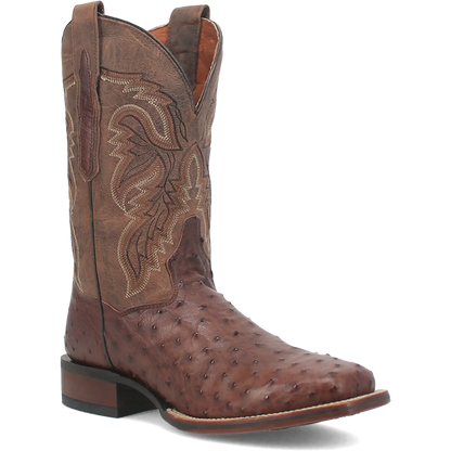 Botas vaqueras de piel de avestruz para hombre Dan Post Alamosa (Chocolate/Marrón)