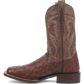 Botas vaqueras de piel de avestruz para hombre Dan Post Alamosa (Chocolate/Marrón)