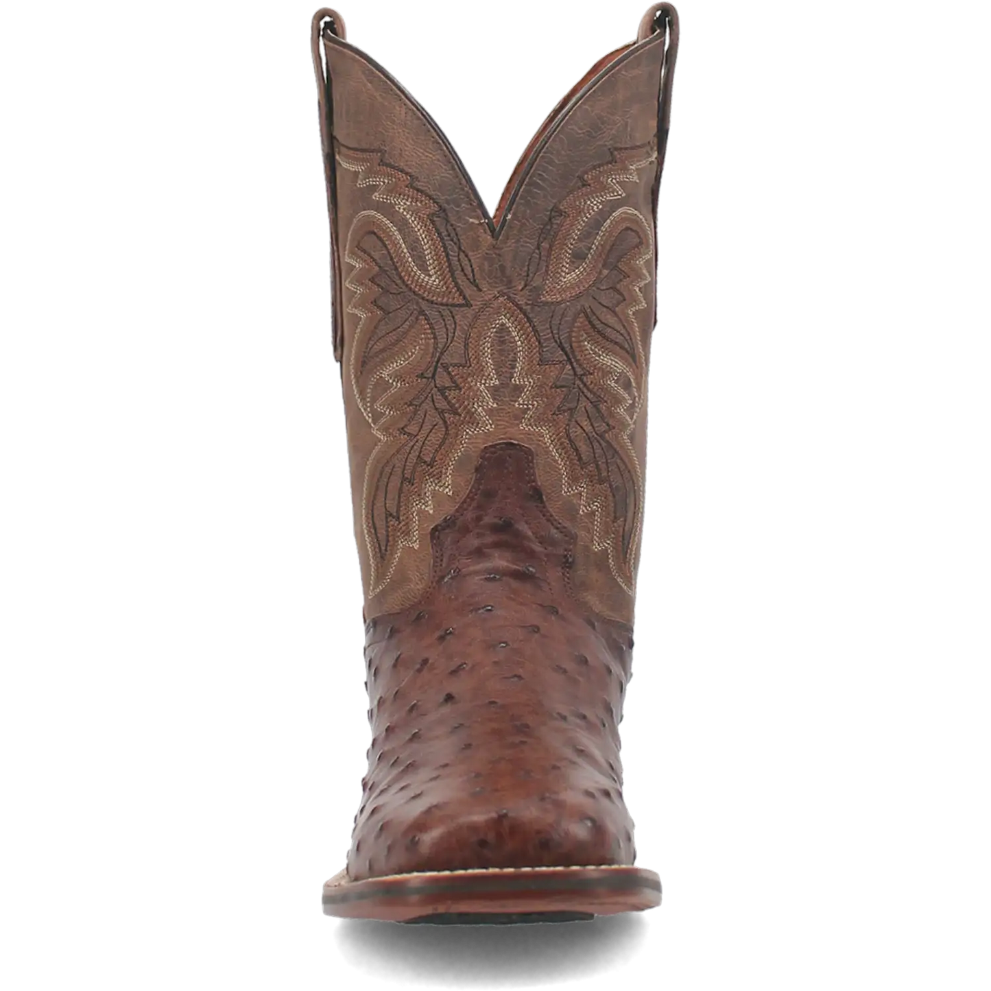 Botas vaqueras de piel de avestruz para hombre Dan Post Alamosa (Chocolate/Marrón)
