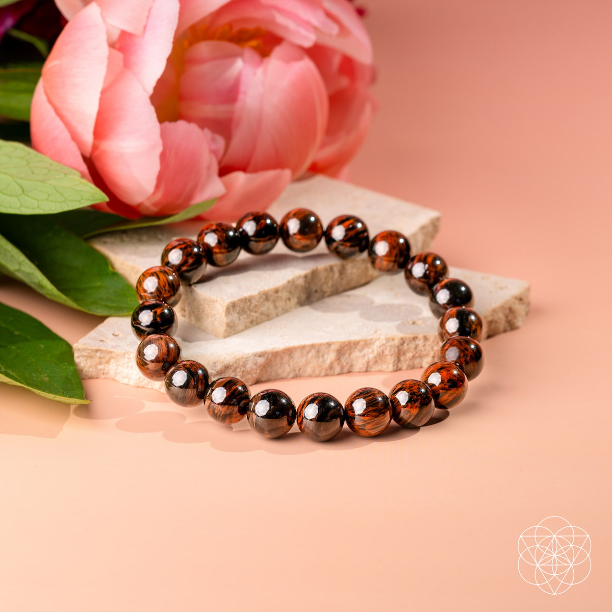El Rompe Autosabotaje - Pulsera de Obsidiana Caoba