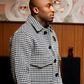 Houndstooth Boxy Fit Jacket