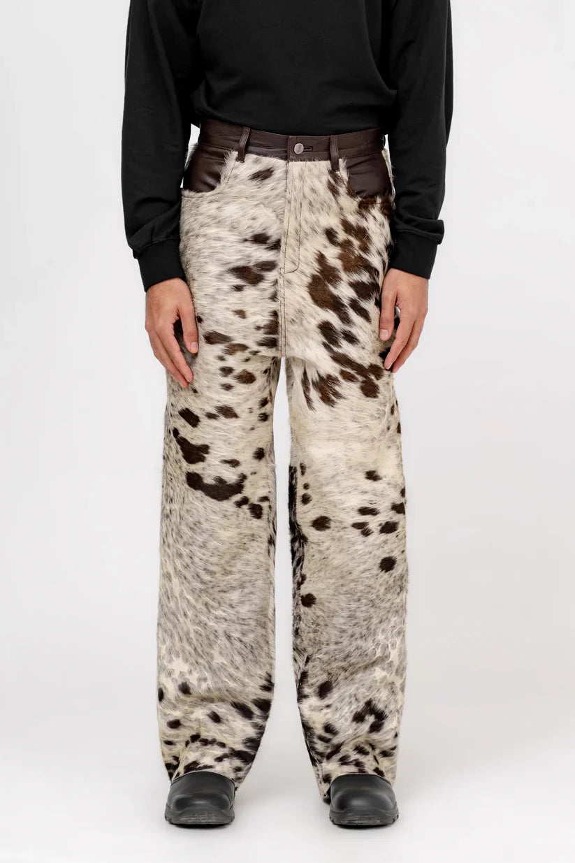 Hair-On Cowhide Pants – Premium Pony Hair Cow Print Unisex