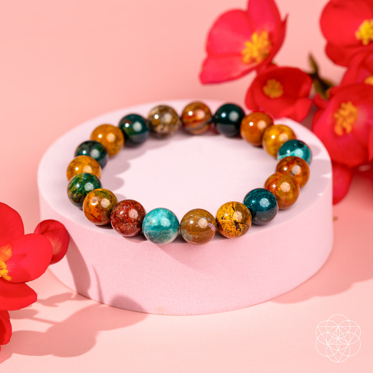 Calma Mi Mente – Pulsera de Jaspe Océano