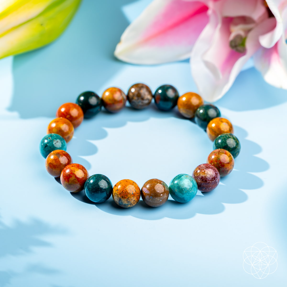 Calma Mi Mente – Pulsera de Jaspe Océano